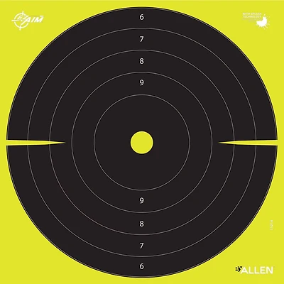 Allen Company EZ Aim 12.5in Splash Reactive Bullseye Paper Shooting Target 30-Pack