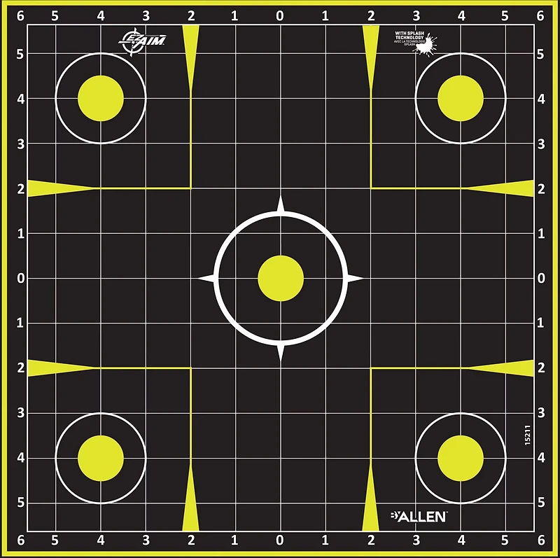 Allen Company EZ Aim 12.5in Splash Reactive Sight-In Grid Paper Shooting Target 30-Pack