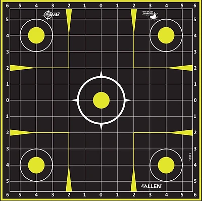 Allen Company EZ Aim 12.5in Splash Reactive Sight-In Grid Paper Shooting Target 30-Pack