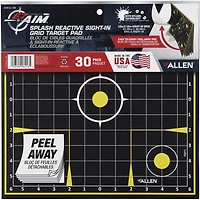Allen Company EZ Aim 12.5in Splash Reactive Sight-In Grid Paper Shooting Target 30-Pack