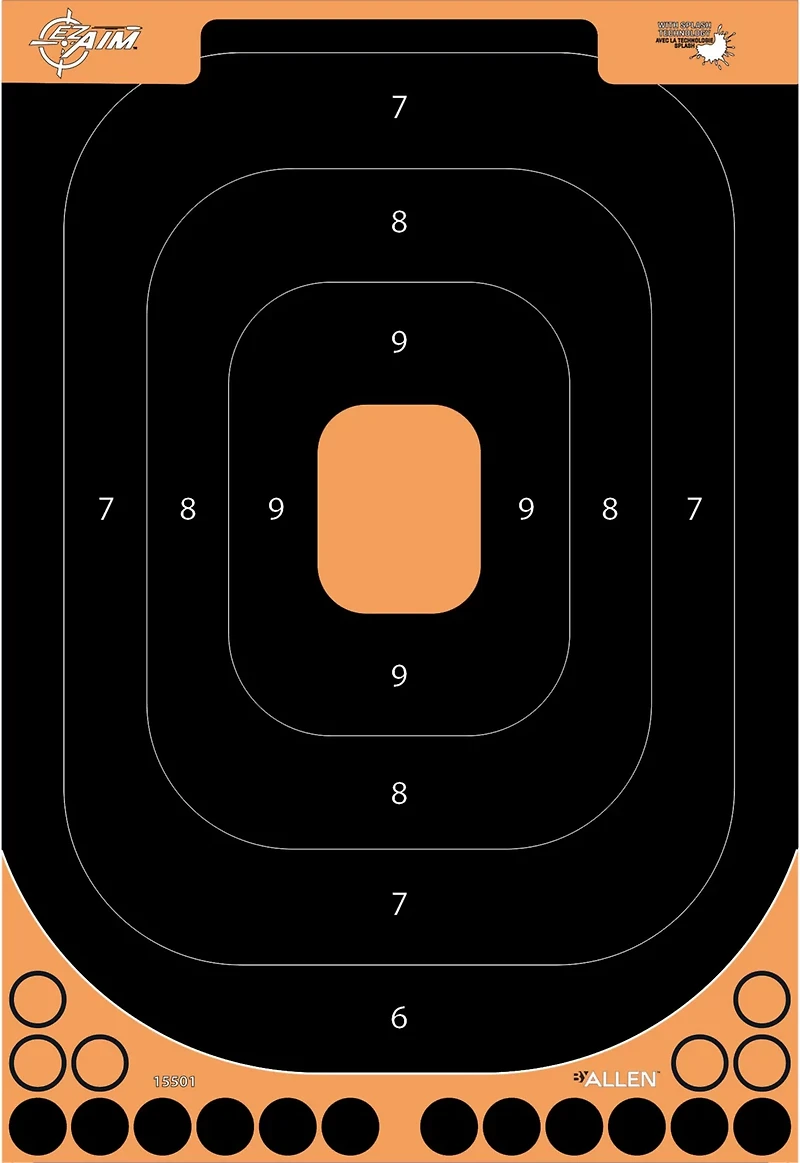 Allen Company EZ Aim Splash Reactive Silhouette Paper Shooting Target Kit