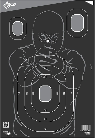 Allen Company EZ Aim 12.5x18.25in Splash Reactive Silhouette Paper Shooting Target 100-Pack