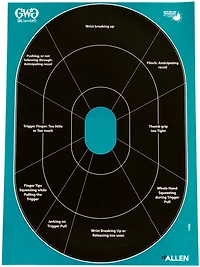 Girls With Guns Adhesive Splash Reactive Paper Handgun Trainer Shooting Target 5-Pack