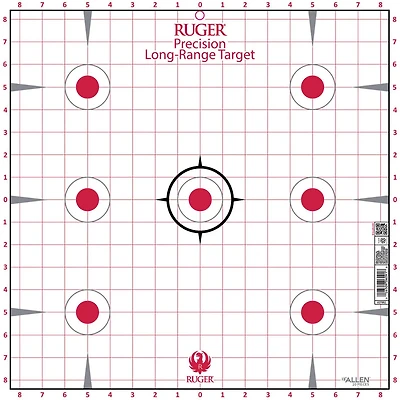 Ruger Spot Precision Sight-In Paper Shooting Target 20-Pack