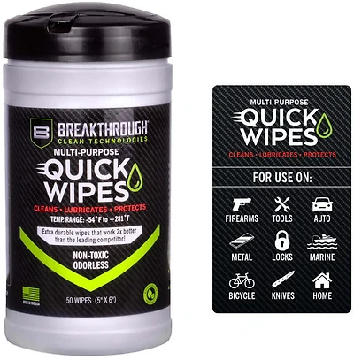 Breakthrough Clean Technologies Multi-Purpose CLP Quick Wipes 50-Pack