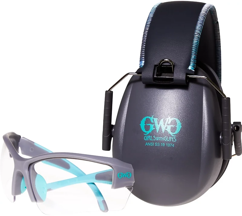 Girls With Guns Assure Protective Shooting Safety Glasses and Earmuffs Combo