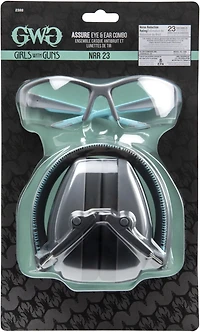 Girls With Guns Assure Protective Shooting Safety Glasses and Earmuffs Combo