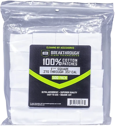 Breakthrough 1.75in Square Cotton Patch 500-Pack