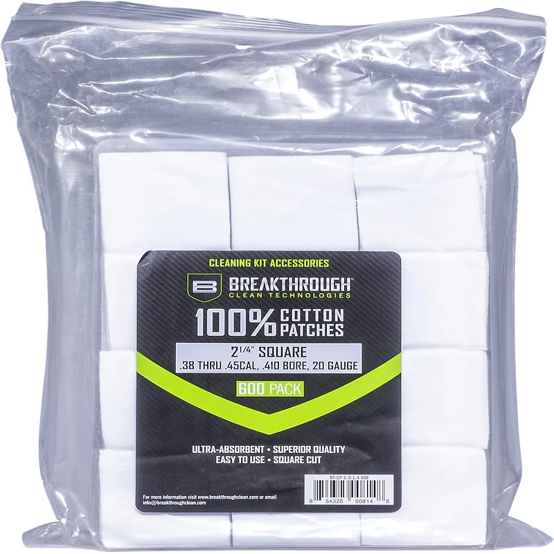 Breakthrough 2.25in Square Cotton Patch 600-Pack