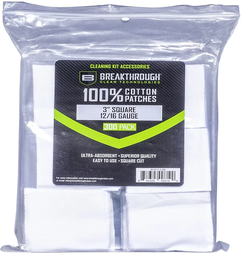 Breakthrough 3in Square Cotton Patch 300-Pack