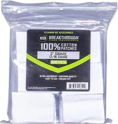 Breakthrough 3in Square Cotton Patch 300-Pack