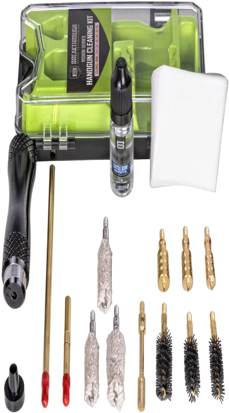 Breakthrough Vision Series .357cal/.38cal/.40cal/.44cal/.45cal Multi-Caliber Handgun Cleaning Kit