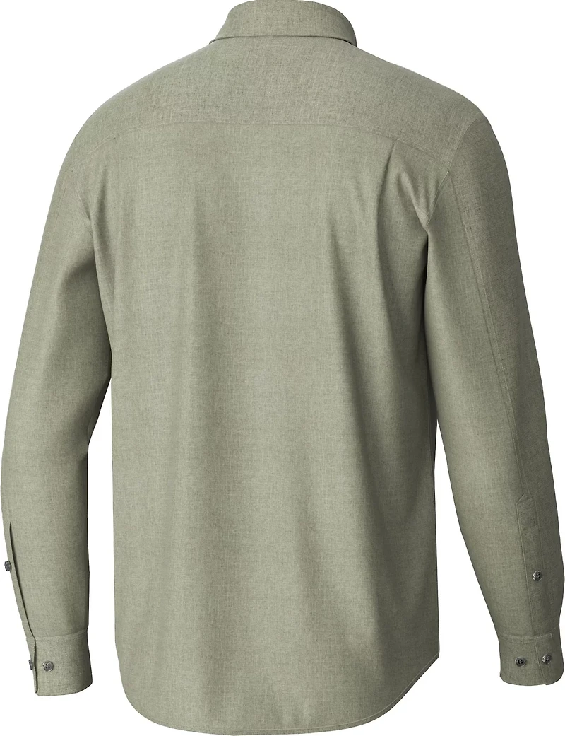 Huk Men's Tide Point Break Chambray Long Sleeve Graphic T-shirt