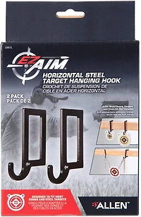 Allen Company EZ Aim Horizontal Steel Gong Shooting Target Hanging Hook 2-Pack