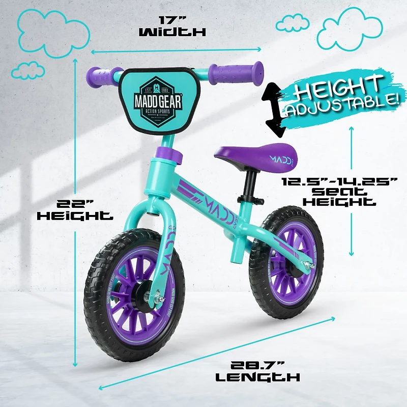 Madd Gear Light-Up BMX Balance Bike