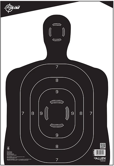 Allen Company EZ Aim 12.5x18.25in Silhouette Paper Shooting Target 100-Pack