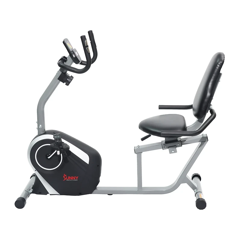 Sunny Health & Fitness Easy Adjustable Seat Recumbent Bike