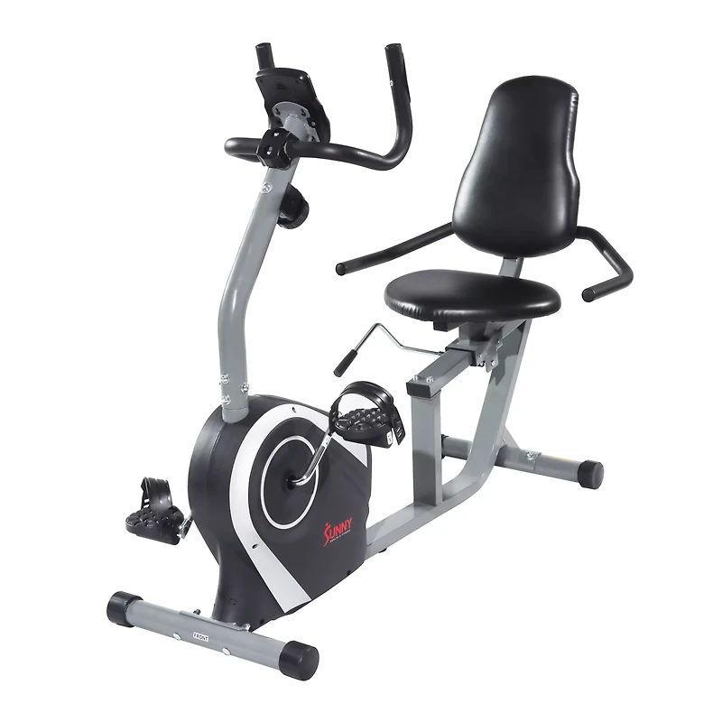 Sunny Health & Fitness Easy Adjustable Seat Recumbent Bike