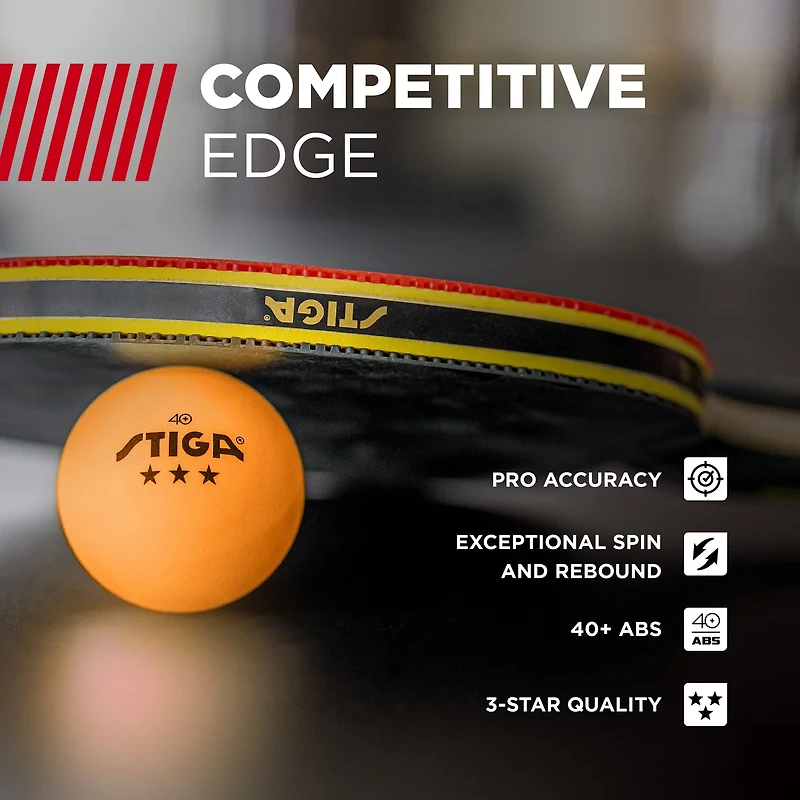 Stiga 3-Star Table Tennis Balls 6-Pack
