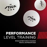 Stiga 3-Star Table Tennis Balls 6-Pack