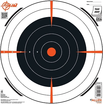 Allen Company EZ Aim Bullseye Paper Shooting Target 100-Pack