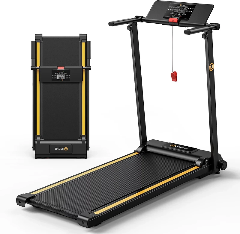 Urevo 2-in-1 Folding Walking Pad Treadmill