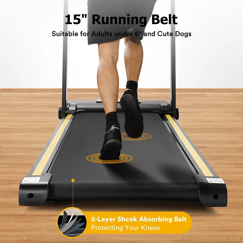 Urevo 2-in-1 Folding Walking Pad Treadmill