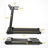 Urevo 2-in-1 Folding Walking Pad Treadmill
