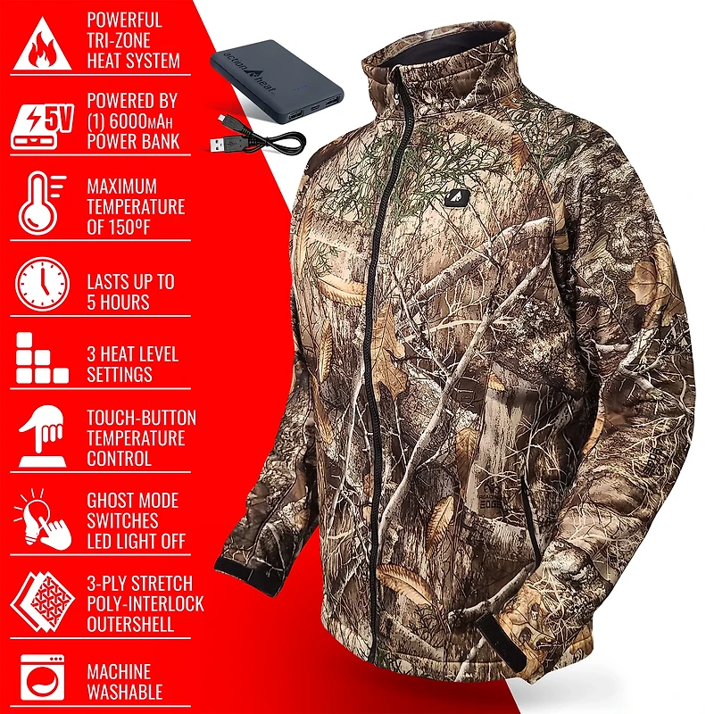ActionHeat Men's 5V Battery Heater RT Camo Jacket
