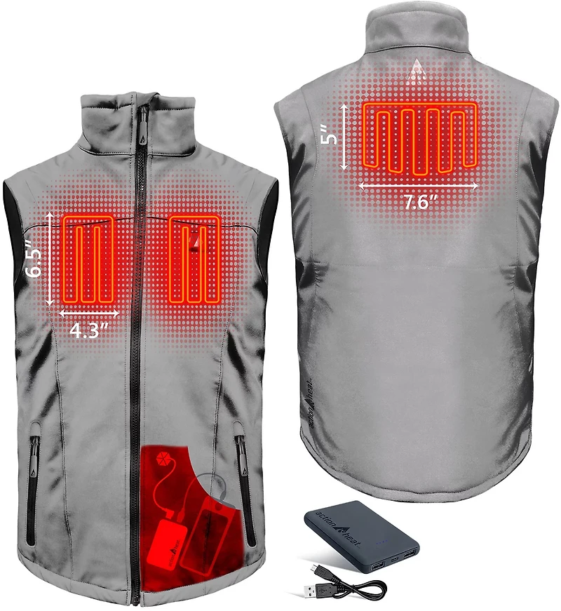 ActionHeat Men's 5V Battery Heated Softshell Vest