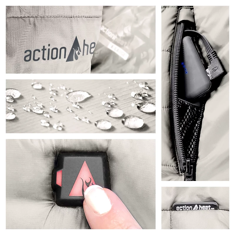 ActionHeat Women's 5V Battery Heated Long Hooded Puffer Jacket