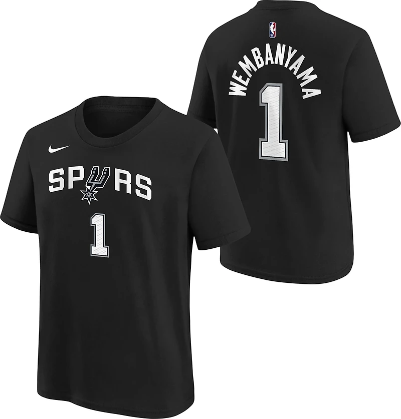 Nike Boys' San Antonio Spurs Wembanyama N&N Icon Short Sleeve Shirt