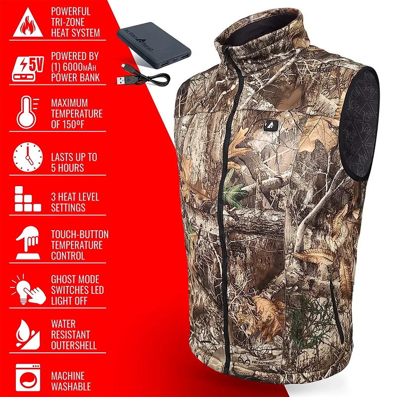 ActionHeat Men's 5V Battery Heated RT Camo Vest
