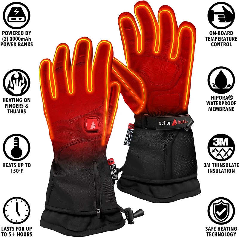 ActionHeat Men's 5V Battery Heated Premium Gloves