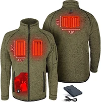 ActionHeat Men's Slim Fit 5V Battery Heated Sweater Jacket