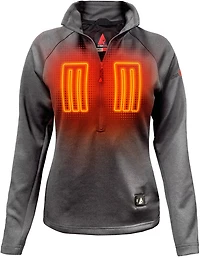 ActionHeat Women's Slim Fit 5V Battery Heated 1/2 Zip Pullover