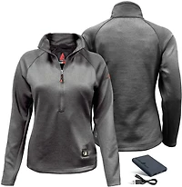 ActionHeat Women's Slim Fit 5V Battery Heated 1/2 Zip Pullover