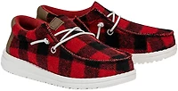 HEYDUDE Boys' Wally Buffalo Plaid Shoes