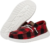 HEYDUDE Boys' Wally Buffalo Plaid Shoes