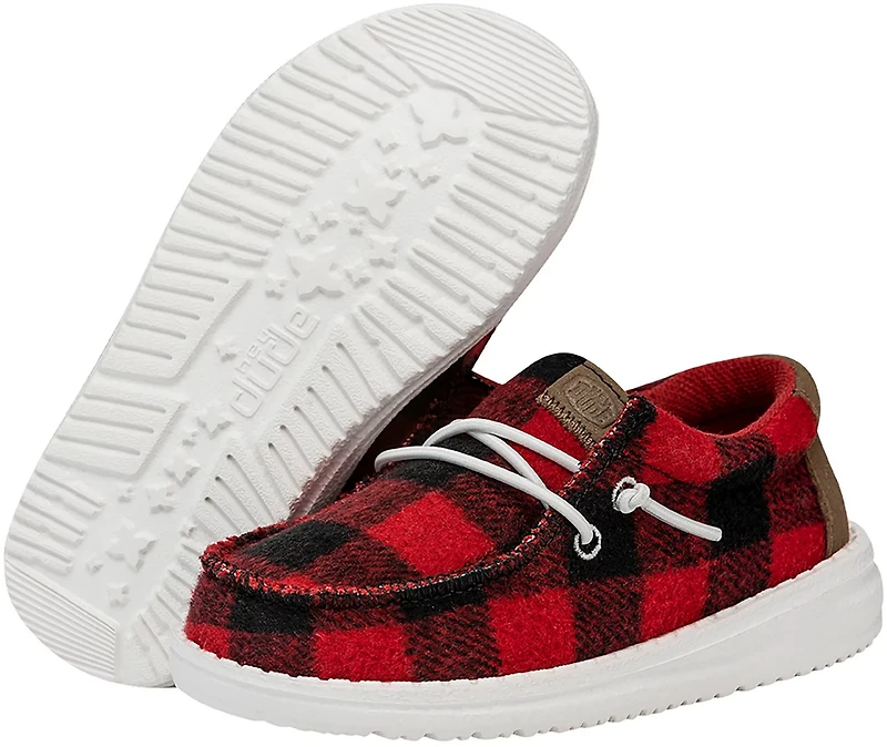 HEYDUDE Toddler Boys' Wally Buffalo Plaid Shoes