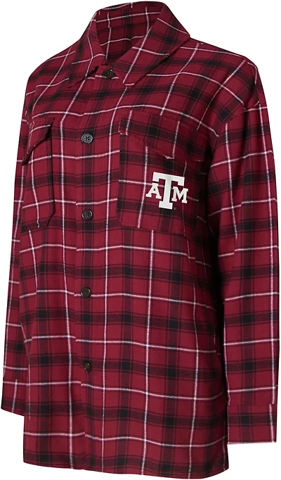 College Concepts Women's Texas A&M University Artic Flannel Long Sleeve Night Shirt