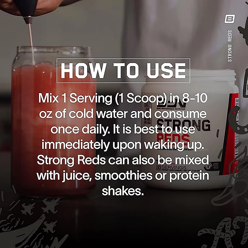 BPN Bare Performance Nutrition Strong Reds Superfood Powerhouse Strawberry Supplement