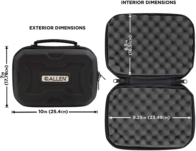 Allen Company EXO Molded Rugged 9 in Handgun/Pistol Case