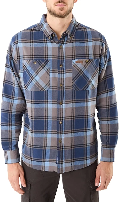 Smith's Workwear Men's 2 Pocket Flannel Button Down Shirt
