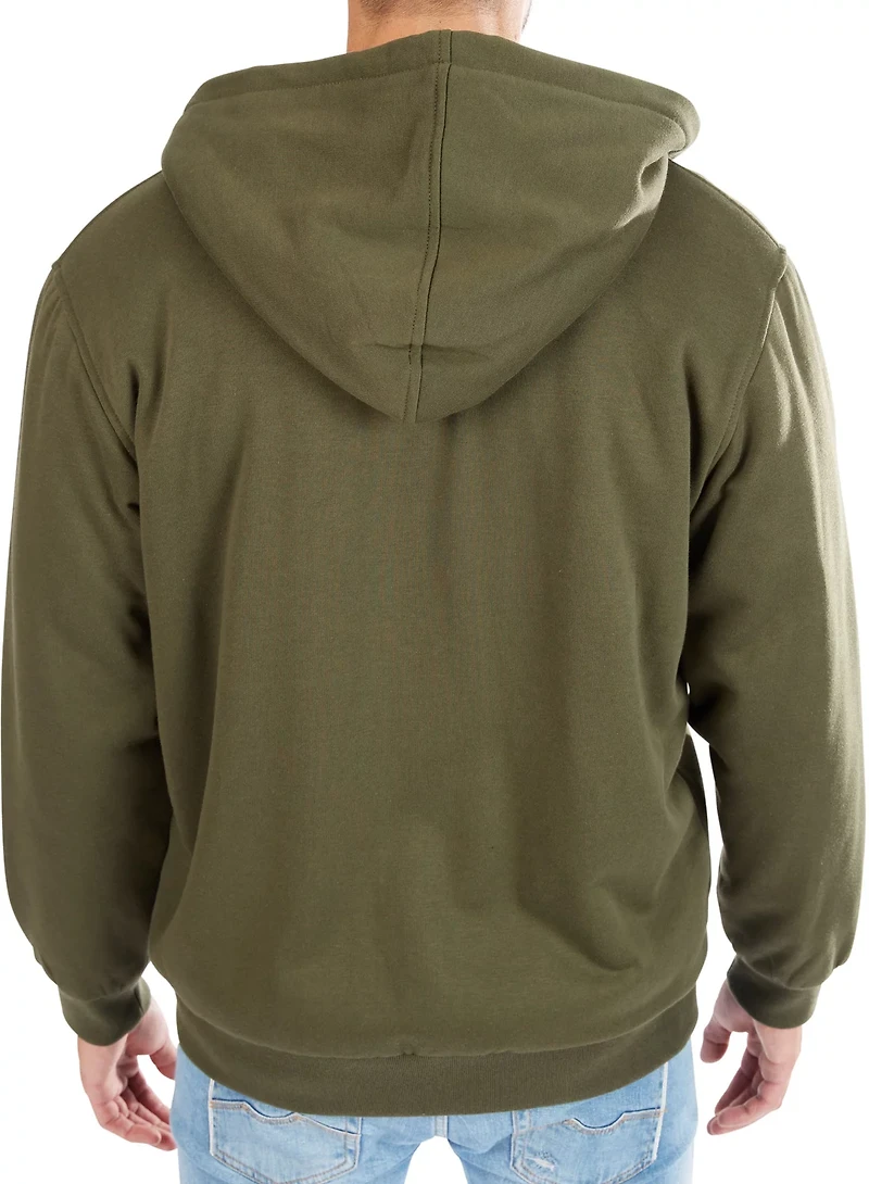 Smith's Workwear Men's Big & Tall Sherpa-Lined Fleece Jacket