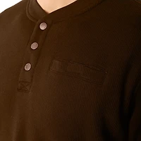 Smith's Workwear Men's Sherpa Bonded Thermal Henley Pullover Shirt