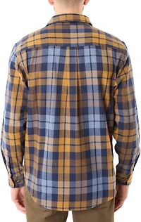 Smith's Workwear Men's Plaid Pocket Flannel Button Down Shirt