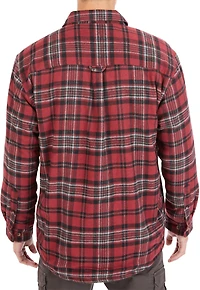 Smith's Workwear Men's Big & Tall Sherpa-Lined Flannel Shirt Jacket