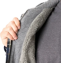 Smith's Workwear Men's Big & Tall Sherpa-Lined Hooded Flannel Shirt Jacket