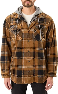 Smith's Workwear Men's Big & Tall Sherpa-Lined Microfleece Shirt Jacket
